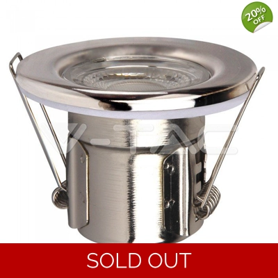 5W LED Fire Rated Downlight Chrome Dimmable 4000K SKU: 8176 | VT: VT-855